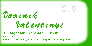 dominik valentinyi business card